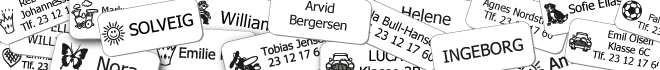 Påstrykbare navnelapper
