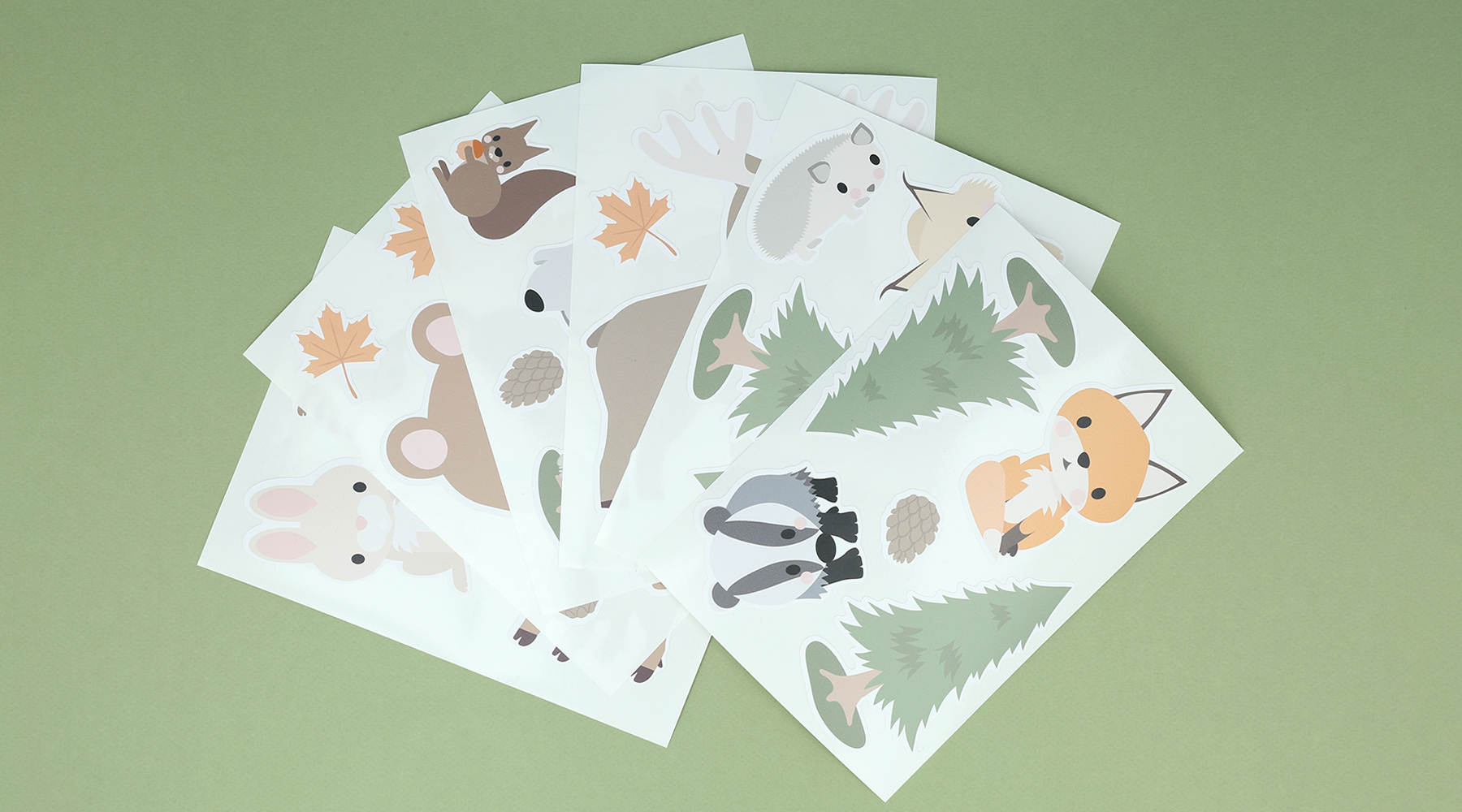 Wallstickers med skogsdyr