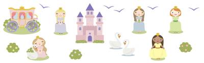 Veggdekor: Prinsesser