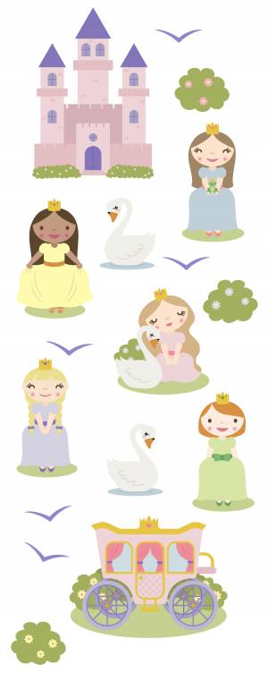 Veggdekor: Prinsesser