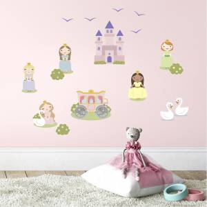 Veggdekor: Prinsesser