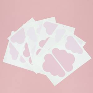 Wallstickers med skyer i rosa - veggdekor skyer