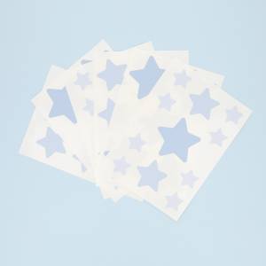 Stjerneformet veggdekor med blå stjerner