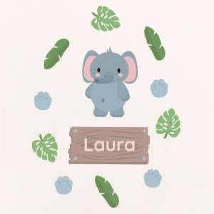 Dørdekor elefant