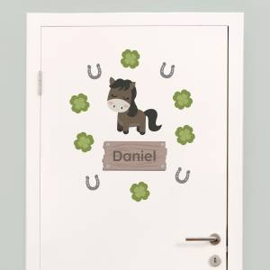 Dørdekor med hest
