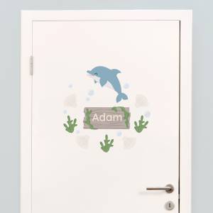 Dørdekor med delfin