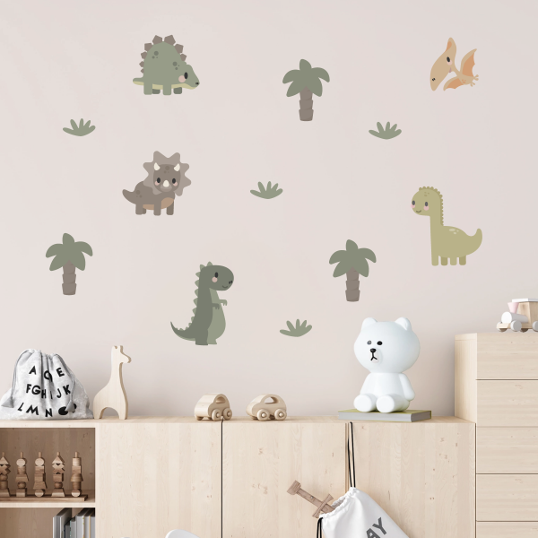 Veggdekor - wallstickers - dinosaurer