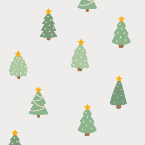 veggdekor juletrær