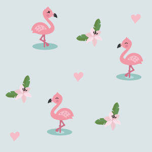 flamingo klistremerker til vegg