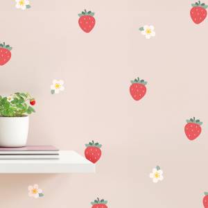 jordbær veggdekor
