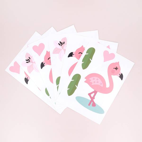 Wallstickers - veggdekor med flamingo