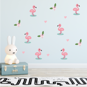 veggdekor - wallstickers - flamingo