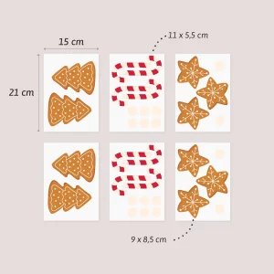 veggdekor candy canes - wallstickers