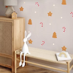 veggdekor candy canes - wallstickers