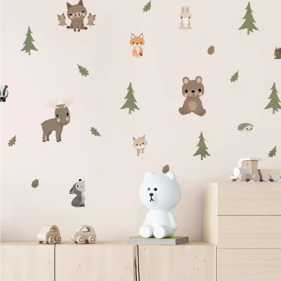 veggdekor skogsdyr - wallstickers natur