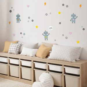 veggdekor robot - wallstickers