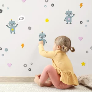 veggdekor robot - wallstickers