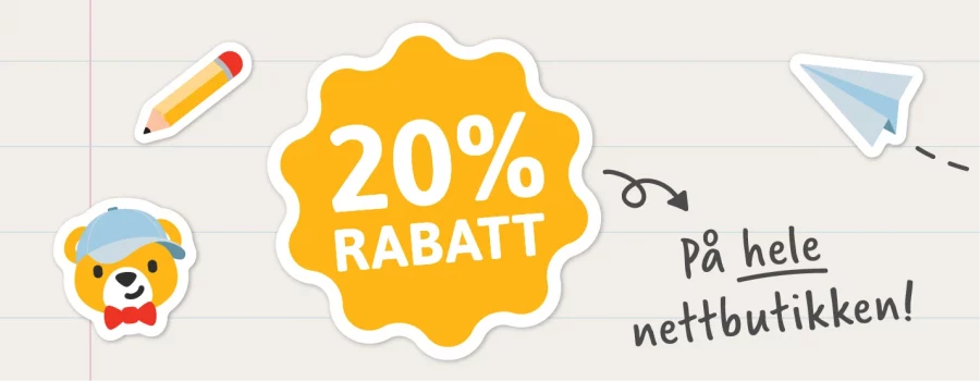 Skolestart: 20% rabatt på allt!