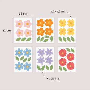 Størrelsesguide: Veggdekor med markblomster